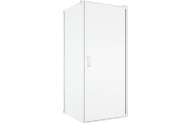 Cabina de dus 90x75 cm cu usa batanta si profil compensator, alb, instalare usa dreapta Ronal Cadura