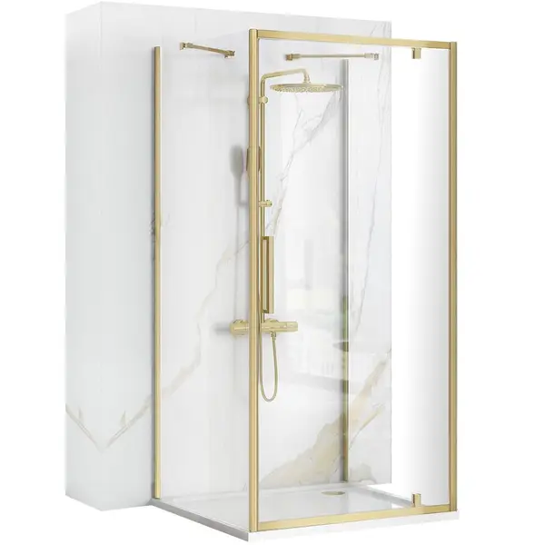 Cabina de dus De colt Rapid Swing Brush Gold