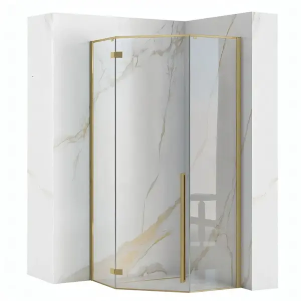 Cabina de dus DIAMOND 90x90 cm BRUSH GOLD