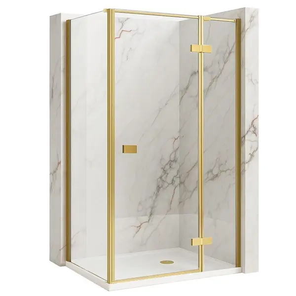 Cabina de dus Rea Atlas 100x100 Brush Gold