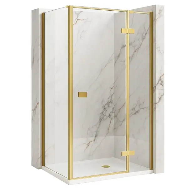 Cabina de dus Rea Atlas 80x80 Brush Gold