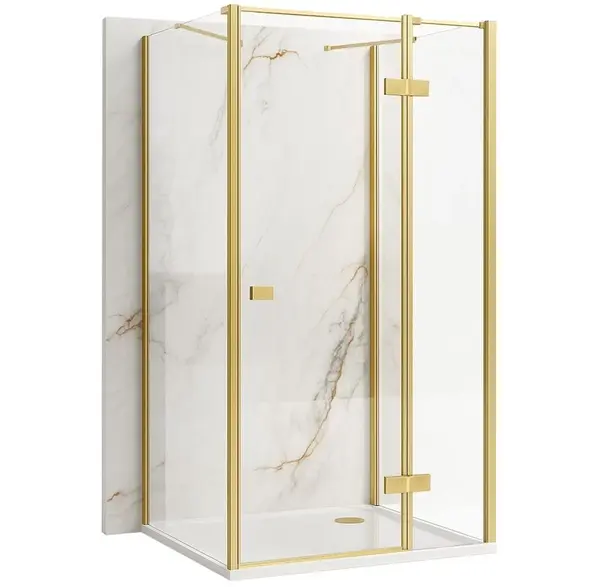 Cabina de dus Rea Atlas 80x80 Brush Gold