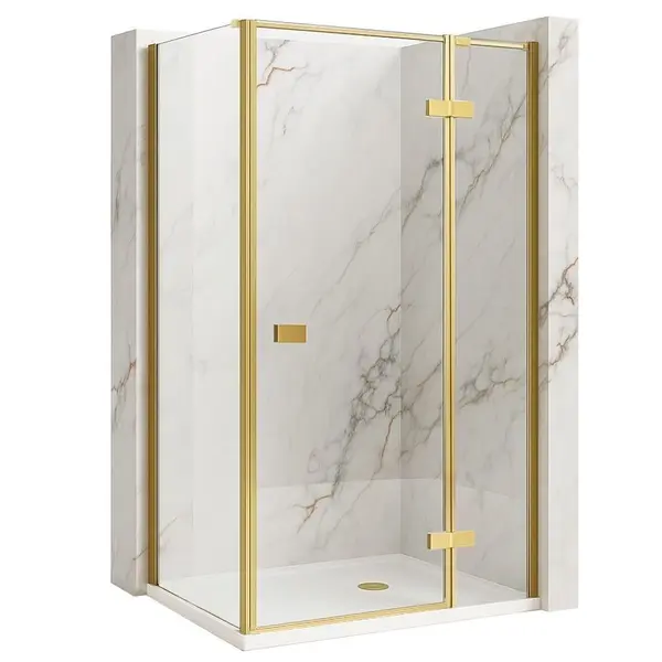 Cabina de dus Rea Atlas 90x100 Brush Gold