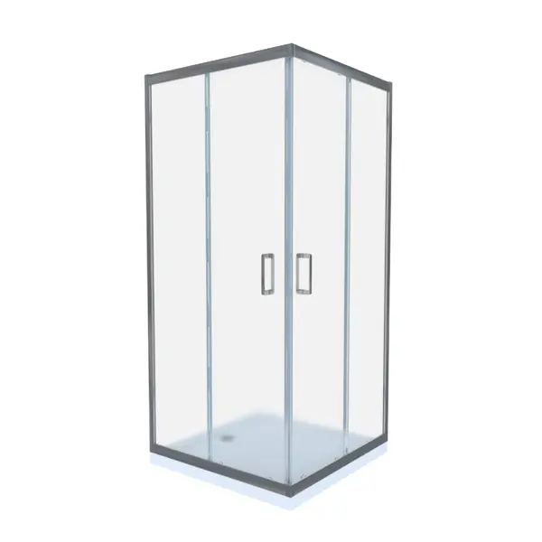 Cabina de dus simpla Celesta Titan patrata sticla sablata 6 mm 80 x 80 x 190 cm profil crom
