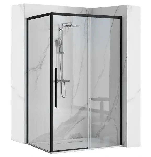 Cabina de dus SOLAR BLACK MAT 90x90