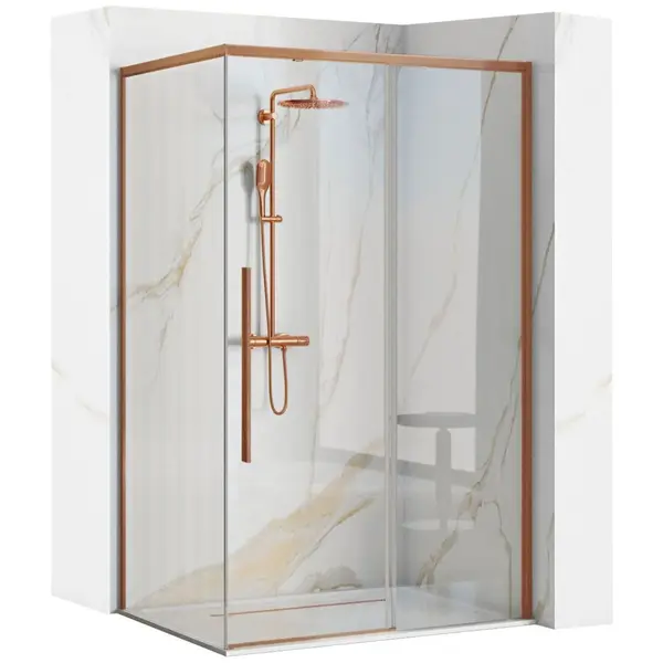 Cabina de dus SOLAR Copper Brush 100x80cm