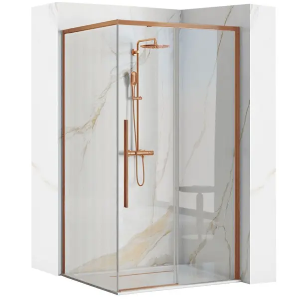 Cabina de dus SOLAR Copper Brush 90x90 cm