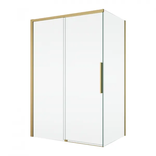 Cabina dus auriu periat 150x80 cm cu usa culisanta, grosime sticla 8 mm, tratament anticalcar, Ronal Oriana