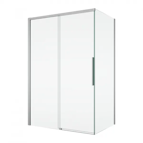 Cabina dus crom 130x80 cm cu usa culisanta, grosime sticla 8 mm, tratament anticalcar, Ronal Oriana