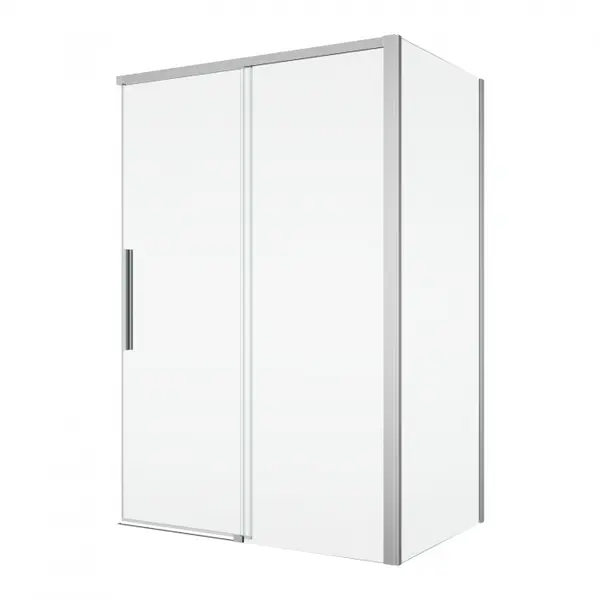 Cabina dus crom 140x100 cm cu usa culisanta, grosime sticla 8 mm, tratament anticalcar, Ronal Oriana