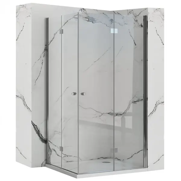 Cabina dus Fold crom - 80x80 cm