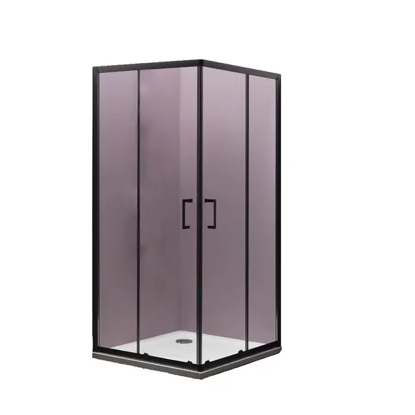 Cabina dus patrata neagra 90x90 cm KolpaSan, Eco Quat