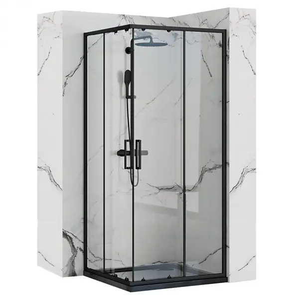 Cabina dus Punto negru - 80x80 cm
