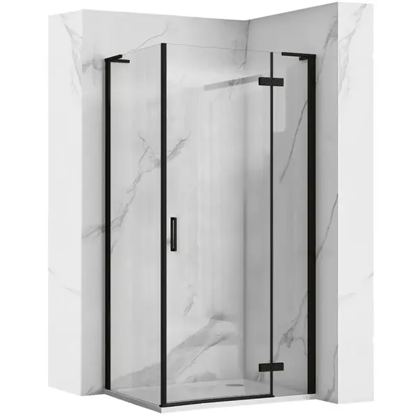 Cabina dus REA Hugo Black 80x90