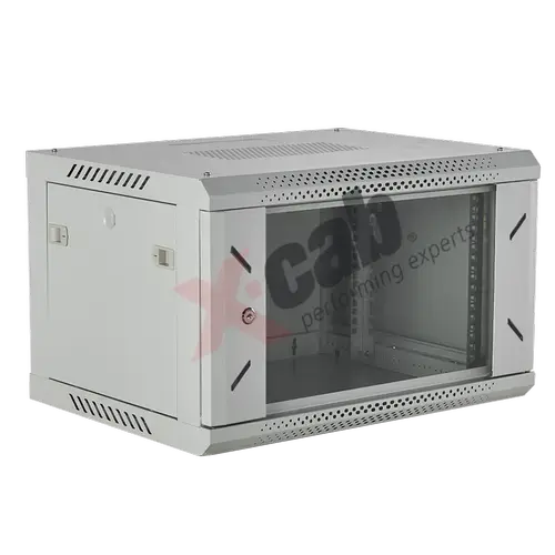 Cabinet metalic perete 19inch Xcab, tip rack wallmount, 9U 600x450 mm, Gri