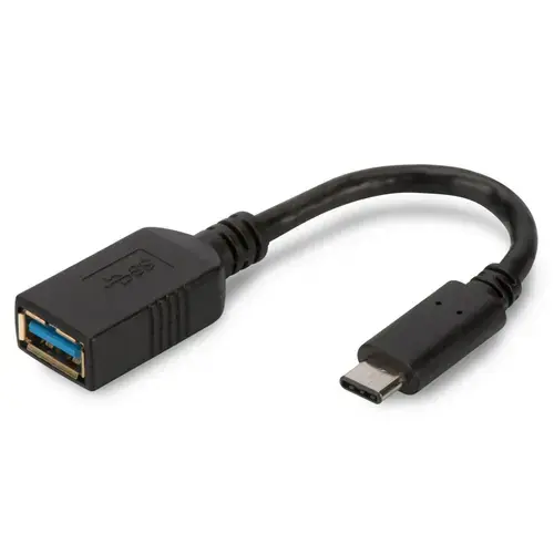 Cablu adaptor Assmann, USB tip C - A (Negru)