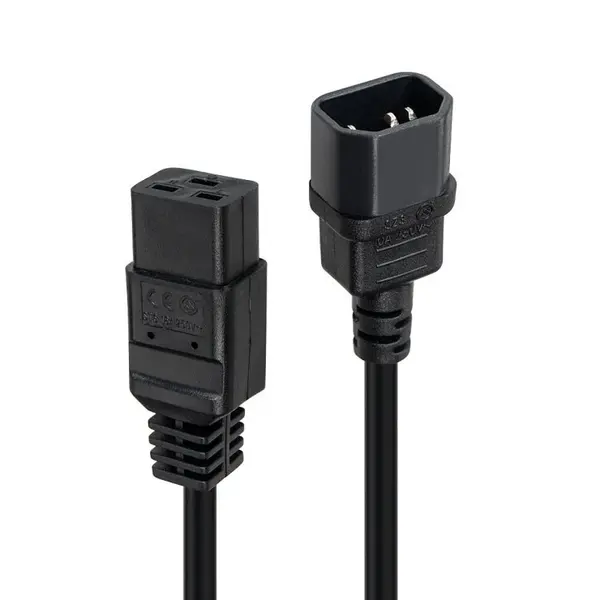 Cablu alimentare IEC C14 la C19 1m Negru, Lindy L30490