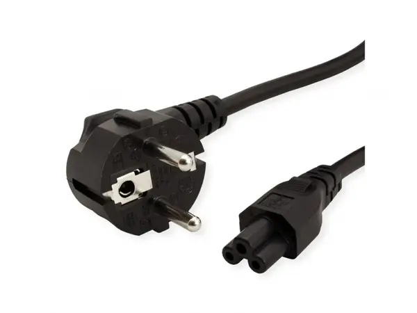 Cablu alimentare notebook Schuko la IEC C5 0.8m Negru, Value 19.99.1027