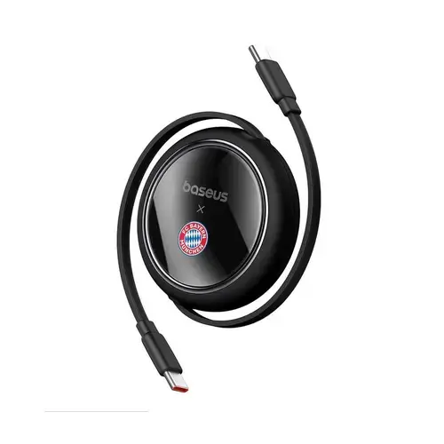 Cablu alimentare si date Baseus Free2Pull Mini, Fast Charging, retractabil, USB Type-C la USB Type-C 100W, 1.5m (Negru)