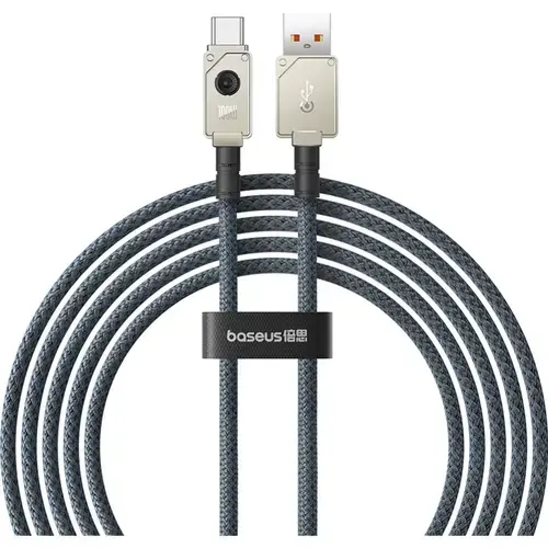 Cablu alimentare si date Baseus Unbreakable, Fast Charging Data Cable, USB la USB Type-C 100W, 2m, braided aliaj zinc