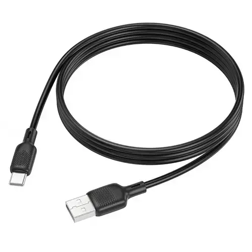 Cablu alimentare si date Borofone BX113, Fast Charging, USB la USB Type-C 3A, 2m, Negru