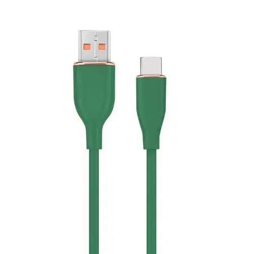 Cablu alimentare si date GEMBIRD CC-USB2S-AMCM-1.5M-G, USB 2.0 (T) la USB 2.0 Type-C (T), 1.5m, protectie silicon, Verde
