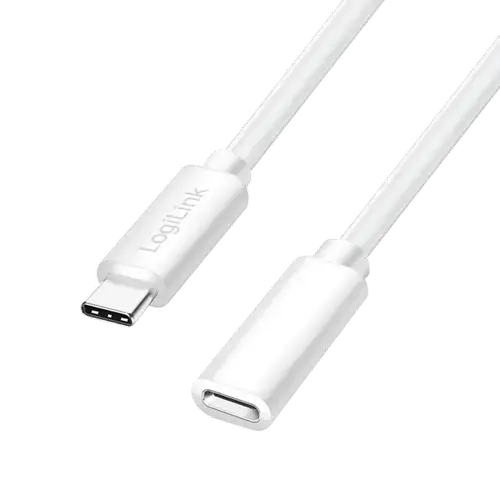 Cablu alimentare si date LOGILINK CU0220, USB 2.0, USB Type-C (T) la USB Type-C (M), 1m, PD 100W, 2 x ecranat, plastic, Alb