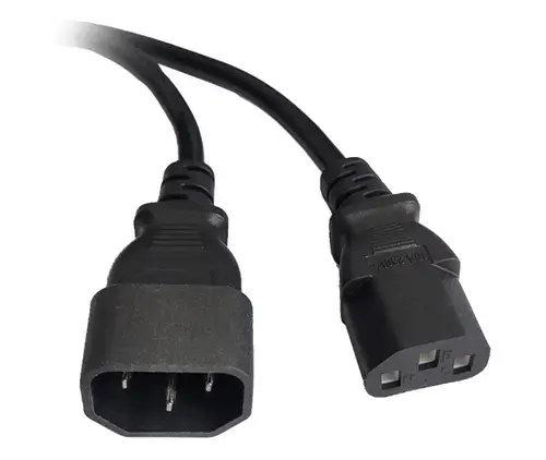 Cablu alimentare Spacer prelungitor, 1.8m, intrare C14, iesire C13, 10A, Negru