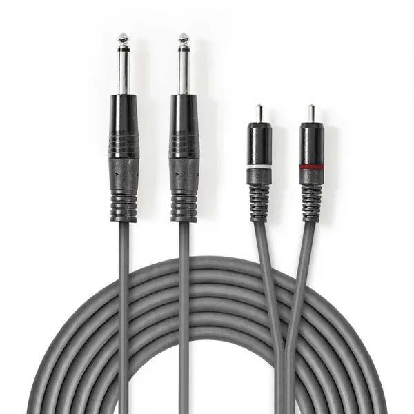 Cablu audio 2 x jack 6.35mm la 2 x RCA T-T 1.5m, COTH23320GY15