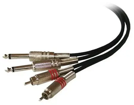Cablu audio 2x RCA TATA la 2x Jack 6.35mm, lungime 5m, CM5RJ-2