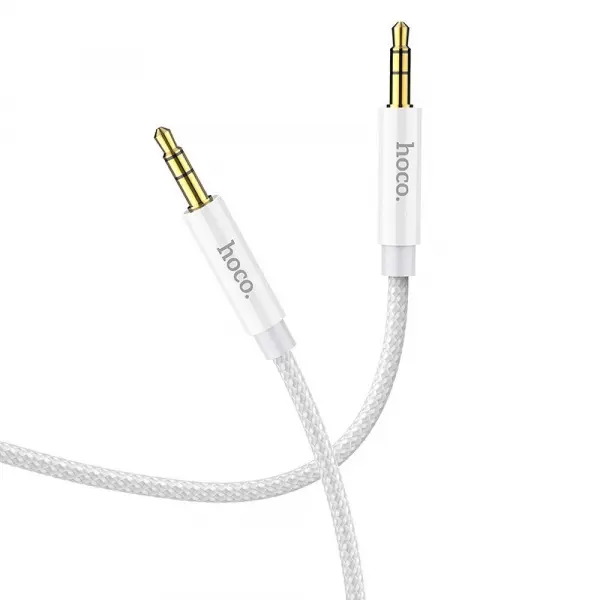 Cablu Audio 3.5mm - 3.5mm HOCO UPA19, 1m, Argintiu