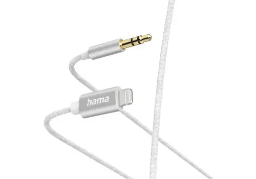 Cablu audio Hama 201522, Lightning - Jack 3.5mm, 1m (Alb)