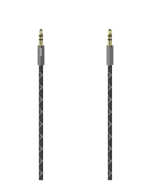 Cablu audio Hama 205130, jack 3.5mm, 1.5m (Negru/Gri)