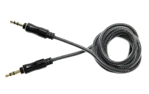 Cablu audio Lemontti LAUXCMBK, Jack 3.5 mm - Jack 3.5 mm, 1 m (Negru)