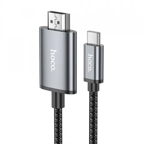 Cablu Audio si Video USB-C - HDMI HOCO UA27, 2m, Gri