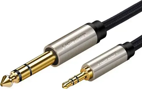 Cablu audio Ugreen UGR547GRY, Jack 3.5mm la Jack 6.3mm, 1m (Auriu)