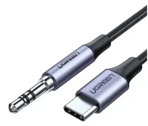 Cablu Audio USB-C - 3.5mm UGREEN AV143, 1m, Gri