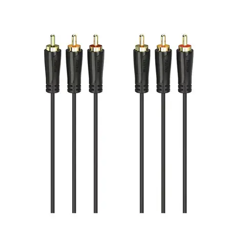 Cablu audio-video RCA HAMA 205150, 1.5m (Negru)