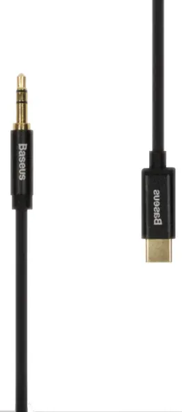 Cablu Baseus - CAM01-01, USB-C/3.5 mm, 1.2 m, negru