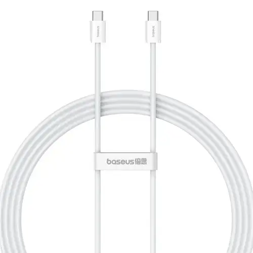 Cablu Baseus Superior Series 2, Incarcare rapida, USB-C la USB-C, 100W, 1m (Alb)
