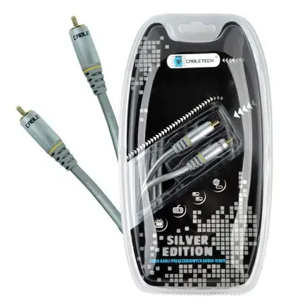 Cablu Cabletech KPO3851-0.5, 1RCA-1RCA, 0.5m (Argintiu)