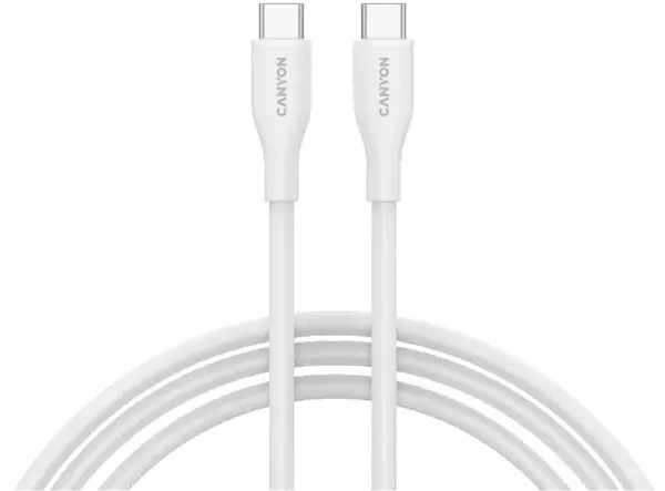 Cablu Canyon - CC60SC10, USB-C/USB-C, 1 m, alb