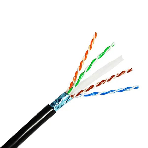 Cablu CAT6 FTP ecranat, cupru solid 99.99%, 24AWG 0.5mm, rola 100m, Rovision