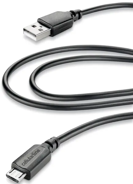 Cablu Cellularline - 2235, USB-A/Micro USB, 2 m, negru