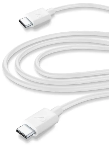 Cablu Cellularline - 6661, USB-C/USB-C, 3 m, alb