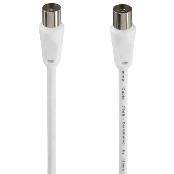 Cablu coaxial Hama 205030, 5m, Alb