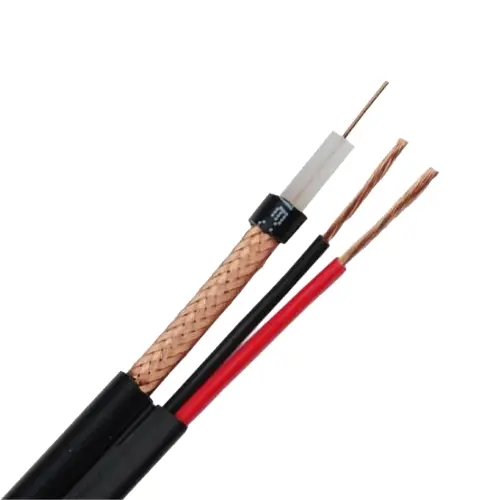Cablu coaxial RG59 + alimentare 2x0.75'305m'negru TSY-RG59+2X0.75-B