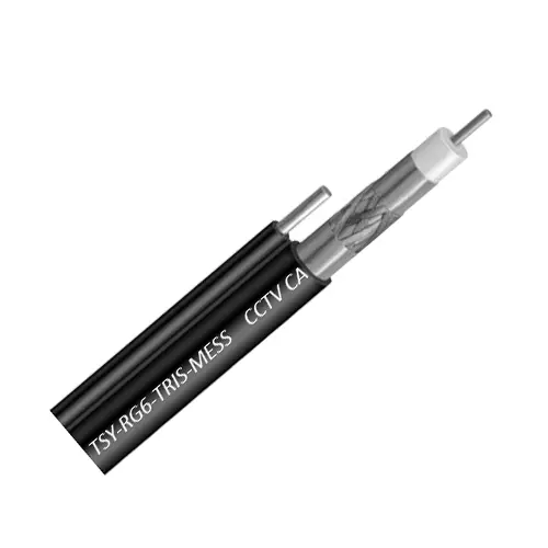 Cablu Coaxial RG6 TRISHIELD autoportant'305m'negru TSY-RG6-TRIS-MESS