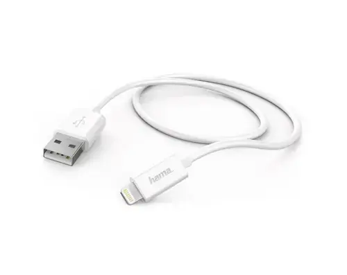 Cablu date Hama 178384, USB-A - Lightning, 0.6m (Alb)