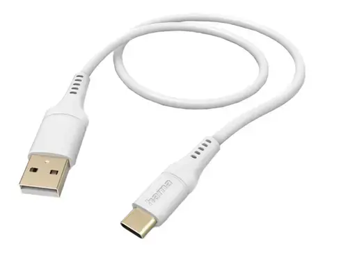 Cablu date Hama 201571, USB-A - USB-C, 1.5m (Alb)